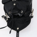 PRADA Shoulder Bag Nylon Black Silver Auth 147531-10