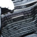PRADA Shoulder Bag Nylon Black Silver Auth 147531-20