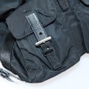 PRADA Shoulder Bag Nylon Black Silver Auth 147531-23