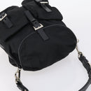 PRADA Shoulder Bag Nylon Black Silver Auth 147531-6