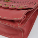 Miu Miu Shoulder Bag Leather Pink Gold Auth 147535-9