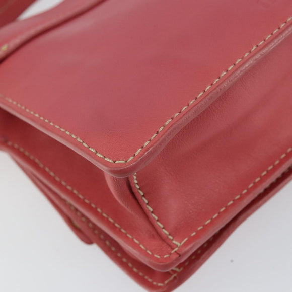 Miu Miu Shoulder Bag Leather Pink Gold Auth 147535