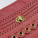 Miu Miu Shoulder Bag Leather Pink Gold Auth 147535-17