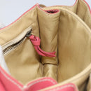 Miu Miu Shoulder Bag Leather Pink Gold Auth 147535-19