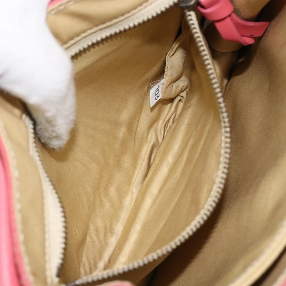 Miu Miu Shoulder Bag Leather Pink Gold Auth 147535