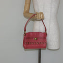 Miu Miu Shoulder Bag Leather Pink Gold Auth 147535-23