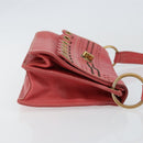Miu Miu Shoulder Bag Leather Pink Gold Auth 147535-3