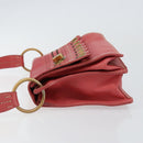 Miu Miu Shoulder Bag Leather Pink Gold Auth 147535-4