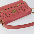Miu Miu Shoulder Bag Leather Pink Gold Auth 147535-6