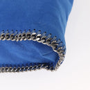 Stella MacCartney Falabella Chain Bag Polyester Blue Silver 261063 Auth 147537-9