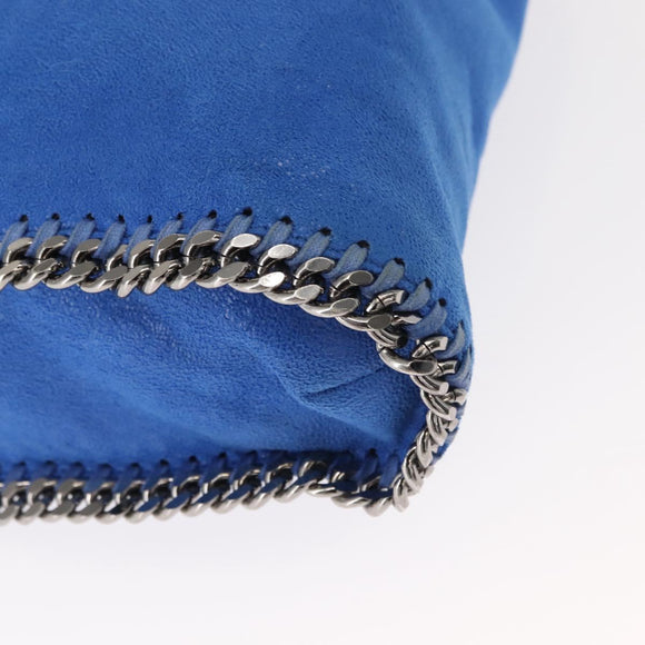 Stella MacCartney Falabella Chain Bag Polyester Blue Silver 261063 Auth 147537