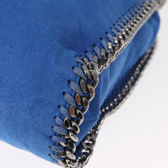 Stella MacCartney Falabella Chain Bag Polyester Blue Silver 261063 Auth 147537