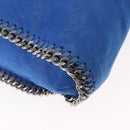 Stella MacCartney Falabella Chain Bag Polyester Blue Silver 261063 Auth 147537-15