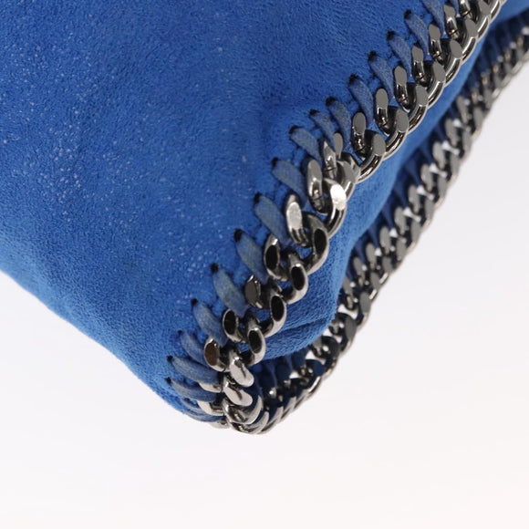Stella MacCartney Falabella Chain Bag Polyester Blue Silver 261063 Auth 147537
