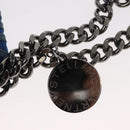 Stella MacCartney Falabella Chain Bag Polyester Blue Silver 261063 Auth 147537-10