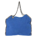 Stella MacCartney Falabella Chain Bag Polyester Blue Silver 261063 Auth 147537-13