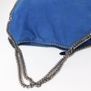 Stella MacCartney Falabella Chain Bag Polyester Blue Silver 261063 Auth 147537-6