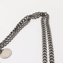 Stella MacCartney Falabella Chain Bag Polyester Blue Silver 261063 Auth 147537-8