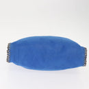 Stella MacCartney Falabella Chain Bag Polyester Blue Silver 261063 Auth 147537-5