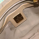 FENDI Zucchino Canvas Mamma Baguette Bag Enamel Peppermint Gold Auth 147538-19