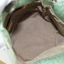 FENDI Zucchino Canvas Mamma Baguette Bag Enamel Peppermint Gold Auth 147538-11