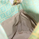 FENDI Zucchino Canvas Mamma Baguette Bag Enamel Peppermint Gold Auth 147538-21