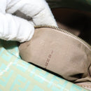 FENDI Zucchino Canvas Mamma Baguette Bag Enamel Peppermint Gold Auth 147538-12