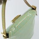 FENDI Zucchino Canvas Mamma Baguette Bag Enamel Peppermint Gold Auth 147538-6