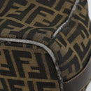 FENDI Zucca Canvas Vanity Bag Black Brown Auth 147539-8