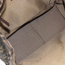 FENDI Zucca Canvas Mamma Baguette Tote Bag Black Brown Auth 147540-10