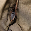 FENDI Zucca Canvas Mamma Baguette Tote Bag Black Brown Auth 147540-11