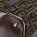 FENDI Zucca Canvas Tote Bag Black Brown Auth 147544-15