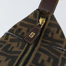 FENDI Zucca Canvas Tote Bag Black Brown Auth 147544-20