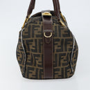 FENDI Zucca Canvas Tote Bag Black Brown Auth 147544-3