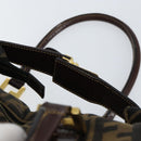 FENDI Zucca Canvas Tote Bag Black Brown Auth 147544-7