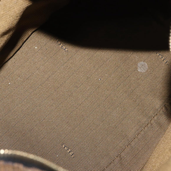 FENDI Zucca Canvas Vanity Bag Black Brown Auth 147545