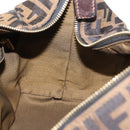 FENDI Zucca Canvas Vanity Bag Black Brown Auth 147545-19