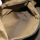 FENDI Zucca Canvas Vanity Bag Black Brown Auth 147546-12