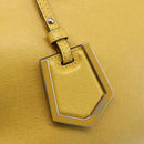 FENDI Petite 2JOURS Hand Bag Leather Yellow Silver Auth 147548-19
