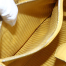 FENDI Petite 2JOURS Hand Bag Leather Yellow Silver Auth 147548-24