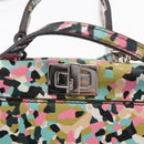 FENDI Micro Peek A Boo Hand Bag Leather Multicolor Auth 147549-18
