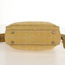 CHANEL New Travel Line Hand Bag Nylon 2way Yellow Silver CC Auth 147551-5