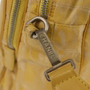 CHANEL New Travel Line Hand Bag Nylon 2way Yellow Silver CC Auth 147551-10