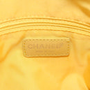 CHANEL New Travel Line Hand Bag Nylon 2way Yellow Silver CC Auth 147551-21