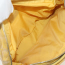 CHANEL New Travel Line Hand Bag Nylon 2way Yellow Silver CC Auth 147551-11