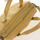 CHANEL New Travel Line Hand Bag Nylon 2way Yellow Silver CC Auth 147551-6