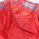 CHANEL New Travel Line Tote Bag Nylon Red Silver CC Auth 147552-17