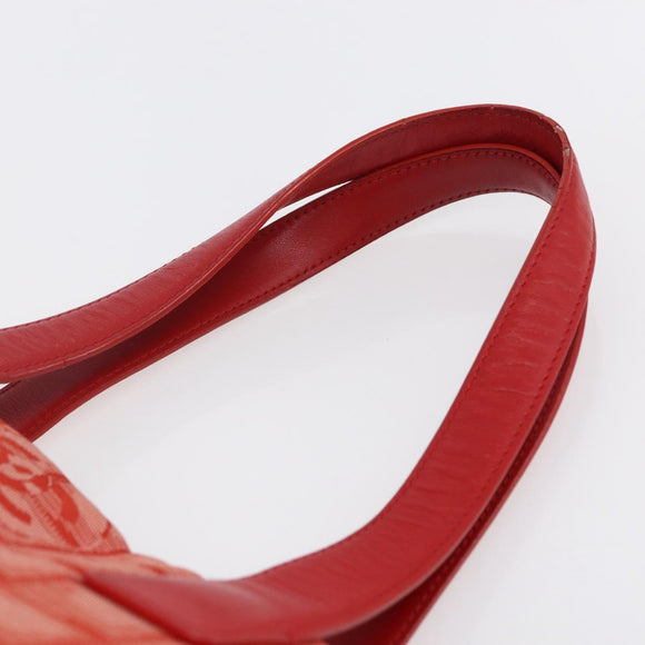 CHANEL New Travel Line Tote Bag Nylon Red Silver CC Auth 147552