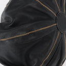 CHANEL Chain Shoulder Bag Leather Black Silver CC Auth 147553-12