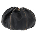 CHANEL Chain Shoulder Bag Leather Black Silver CC Auth 147553-3